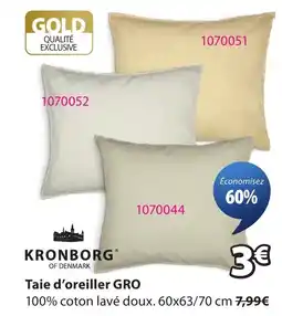 JYSK KRONBORG Taie d'oreiller GRO offre