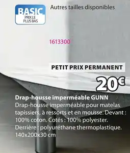 JYSK GUNN Drap-housse imperméable offre
