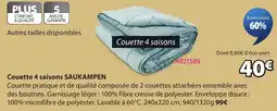 JYSK SAUKAMPEN Couette 4 saisons offre