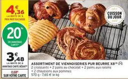 Intermarché Assortiment de viennoiseries pur beurre x8 offre