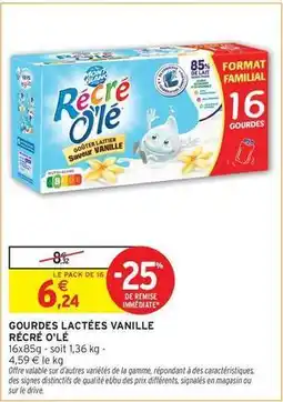 Intermarché Signal - gourdes lactées vanille offre