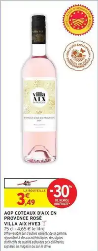 Intermarché Signal - aop coteaux davie en provence rose offre