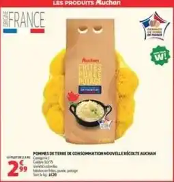 Auchan Supermarché Auchan - pommes de terre de consommation nouvelle récolt offre
