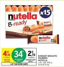 Intermarché Nutella - b-ready biscuits fourrés offre