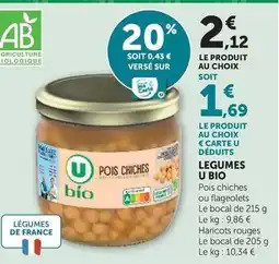 Hyper U U bio - legumes offre