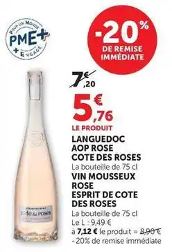 Hyper U Côte des roses - languedoc aop rose offre