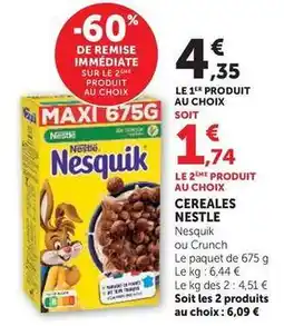 Hyper U Nestlé - cereales offre