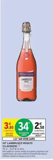 Intermarché Vilaveroni - lot lambrusco rosato offre
