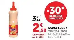 Hyper U Lenny - sauce offre