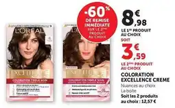 Super U L'oréal - coloration excellence creme offre