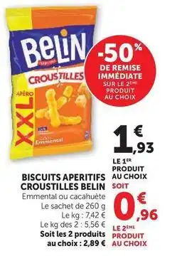 Hyper U Belin - biscuits aperitifs croustilles offre