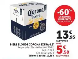Super U Corona - biere blonde extra 4,5° offre