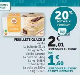Super U U - feuillete glace offre
