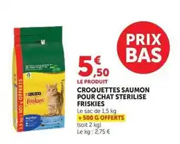 Hyper U Purina - croquettes saumon pour chat sterilise friskies offre