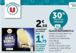 Super U U - glaces batonnets offre
