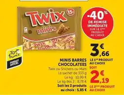 Hyper U Twix - minis barres chocolates offre
