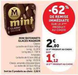 Super U Magnum - mini batonnets glaces offre