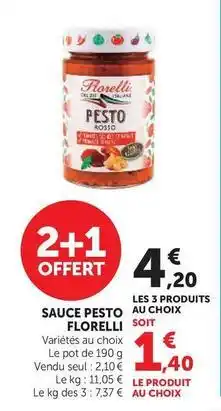 Super U Florelli - sauce pesto au choix offre