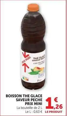 Super U Boisson the glace saveur peche prix mini offre
