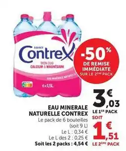 U Express Contrex - eau minerale naturelle offre