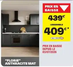 Brico Dépôt FLORIE ANTHRACITE MAT offre