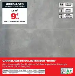 Brico Dépôt ROHE Carrelage de sol intérieur offre