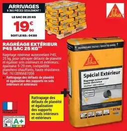 Brico Dépôt Sika Ragréage Extérieur P4S offre