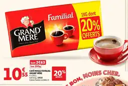 Auchan Supermarché Grand'Mère café moulu familial offre