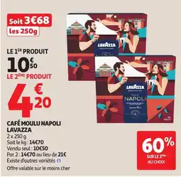 Auchan Supermarché Lavazza café moulu napoli offre