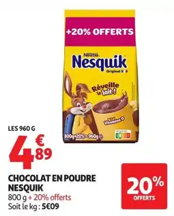 Auchan Supermarché Nesquik CHOCOLAT EN POUDRE offre