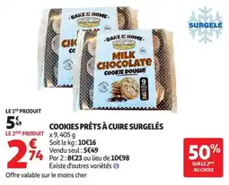 Auchan Supermarché Bake at Home Cookies prêts à cuire offre