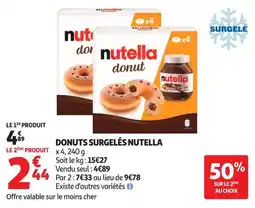 Auchan Supermarché Nutella donut offre