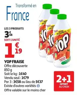 Auchan Supermarché YOP FRAISE offre