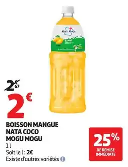 Auchan Supermarché MOGU MOGU BOISSON MANGUE NATA COCO offre