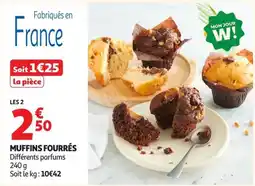 Auchan Supermarché MUFFINS FOURRÉS offre