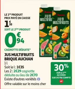 Auchan Supermarché Auchan Jus Multifruits offre
