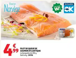 Auchan Supermarché Mr. Goodfish Filet de queue de saumon atlantique offre