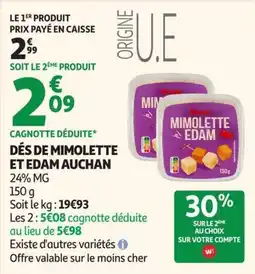 Auchan Supermarché EDAM Mimolette offre