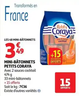 Auchan Supermarché Petits Coraya mini-bâtonnets offre