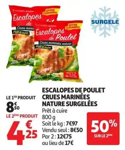 Auchan Supermarché Escalopes de Poulet offre