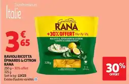 Auchan Supermarché RANA RAVIOLI RICOTTA ÉPINARDS & CITRON offre