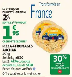 Auchan Supermarché Auchan Pizza 4 Fromages offre