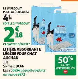 Auchan Supermarché Auchan Litière absorbante hygiène offre