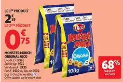 Auchan Supermarché Vico Monster Munch Original offre
