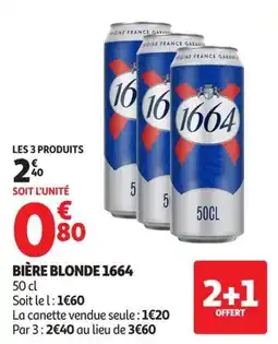 Auchan Supermarché 1664 Bière blonde offre