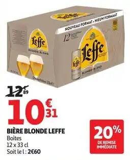 Auchan Supermarché Leffe Bière blonde offre