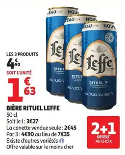 Auchan Supermarché Leffe Bière Rituel offre