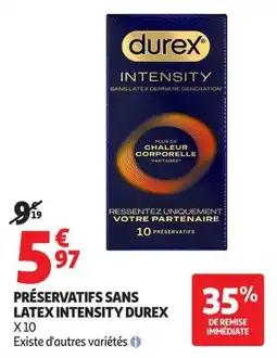 Auchan Supermarché Durex Préservatifs sans latex Intensity offre