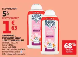Auchan Supermarché LE PETIT MARSEILLAIS SHAMPOING DOUCEUR ET ÉCLAT offre