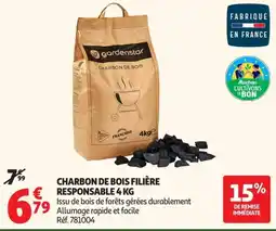 Auchan Supermarché gardenstar CHARBON DE BOIS offre
